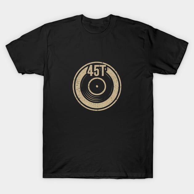 45 Record Adapter (Distressed) T-Shirt by Aldrvnd